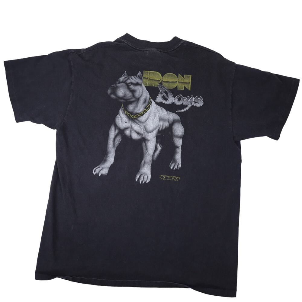 Vintage Pit Pull Iron Dogs Graphic T Shirt
